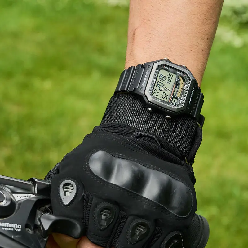 ساعة كاسيو أصلية للرجال مقاومة للماء في الهواء الطلق ساعة كوارتز كهربائية متعددة الوظائف رياضية للطلاب شاشة رقمية للرجال