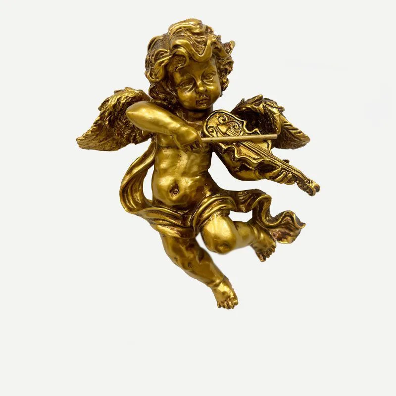 Nordic Retro Cupid Angel Resin Wall Mural Crafts Home Room Backgroound Wall Sticker Decoration Office Cafe Wall Accessories Item
