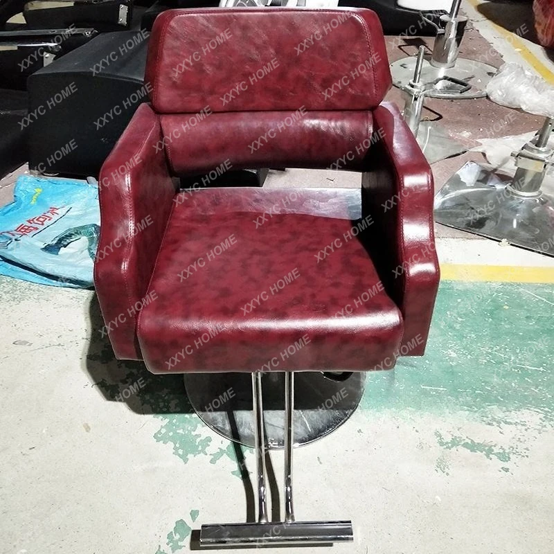 

M1L Barber chair Barber shop hair salon special stainless steel lift down hair chair cutting perm and dyeing seat