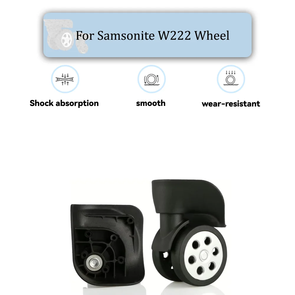 

For Samsonite W222 Universal Wheel Replacement Suitcase Rotating Smooth Silent Shock Absorbing Wheel Accessories Wheels Casters