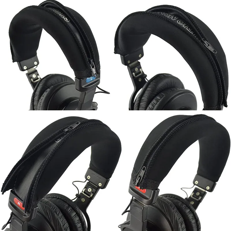 Reißverschluss-Kopfhörer-Schutzhülle, Polster-Kopfband für Audio Technica ATH MSR7 M50X M40X M30 M20X – Detail 6