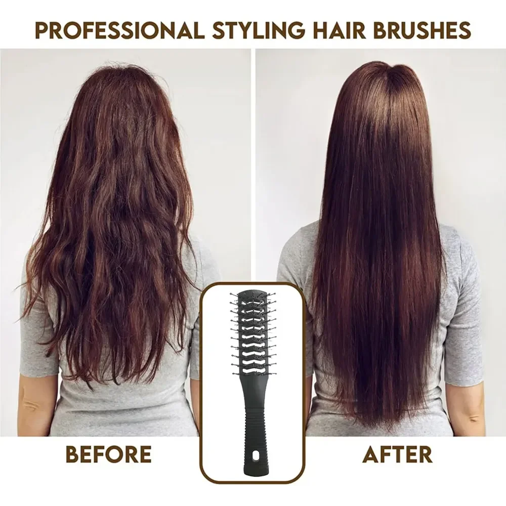 1 قطعة تصفيف الشعر وفك تشابك الأسنان واسعة مكافحة فقدان أمشاط تصفيف الشعر فرشاة برو صالون ضعف الجانب تدليك مشط مكافحة تشابك فرش