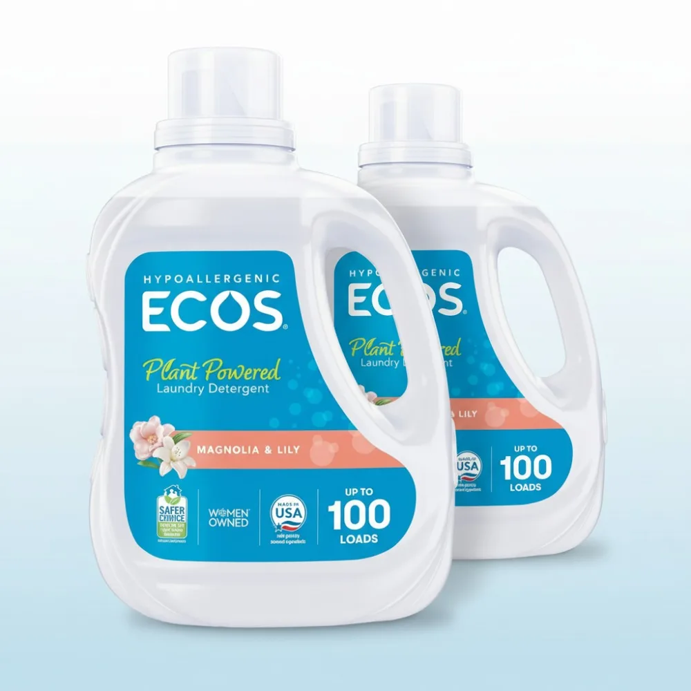 

Hypoallergenic Plant-Powered Laundry Detergent Liquid, 200 Loads, EPA Safer Choice Certified, Magnolia Lily Scent
