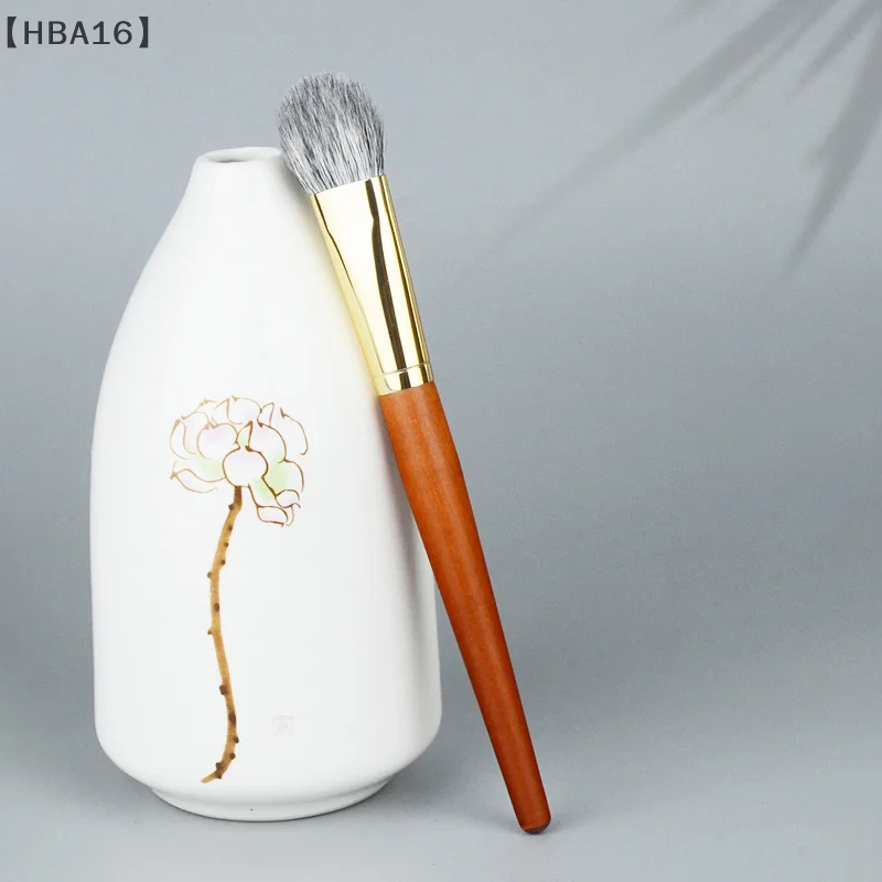 〔HBA16〕Natural Hair Blush Brush Face Detail Shadow Makeup Brushes Goat Hairs Blusher Bronzer Pro Essential Cosmetic Tools
