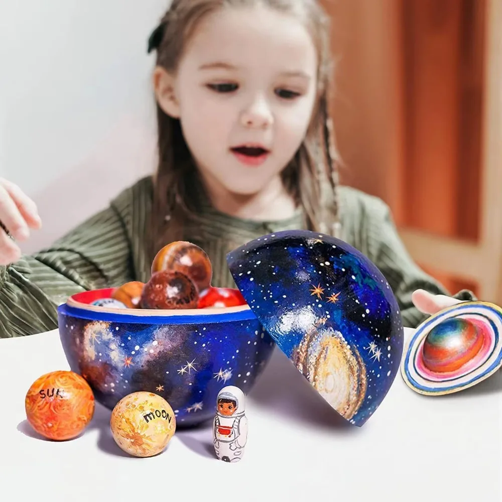 Sistema solar de plástico universo montessori aprendizagem jogo ambiente brinquedos educativos adequados para espaço aprendizagem brinquedo para crianças