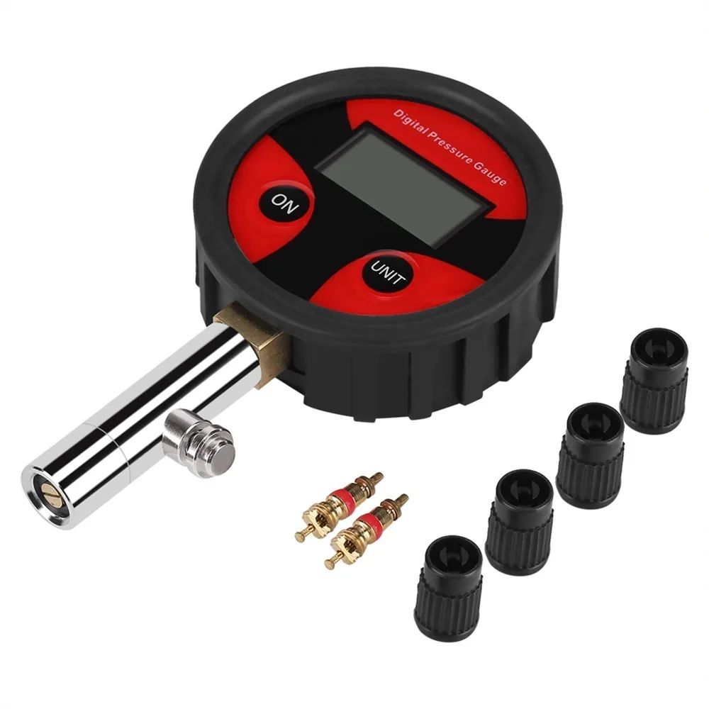 0-200PSI Digital Tire Pressure Gauge High Accuracy LED Light Air Pressure Gauge LCD Backlight Digital Display Pressure Tester