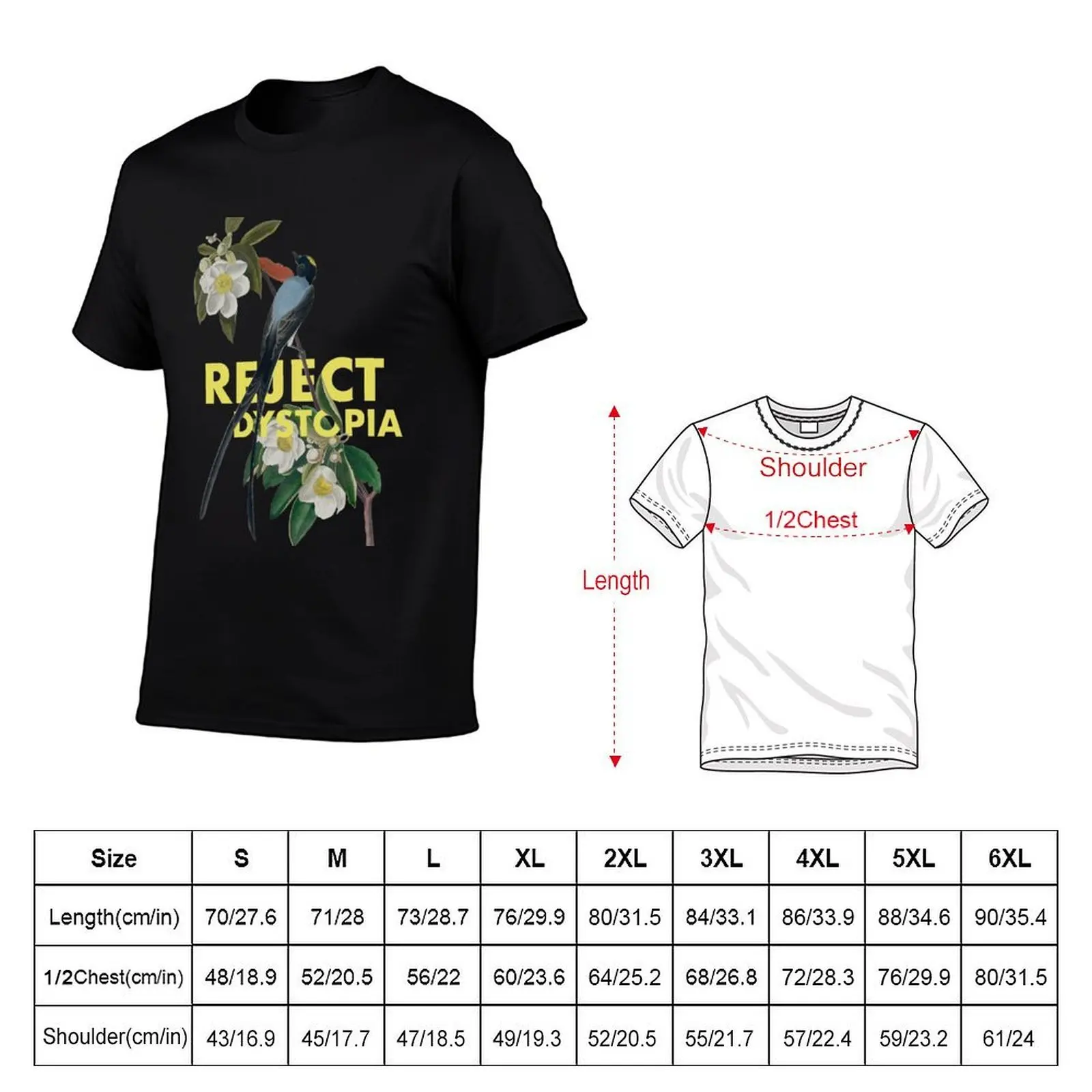 REJECT DYSTOPIA - solarpunk T-Shirt Work Wear Simple Tee Shirt