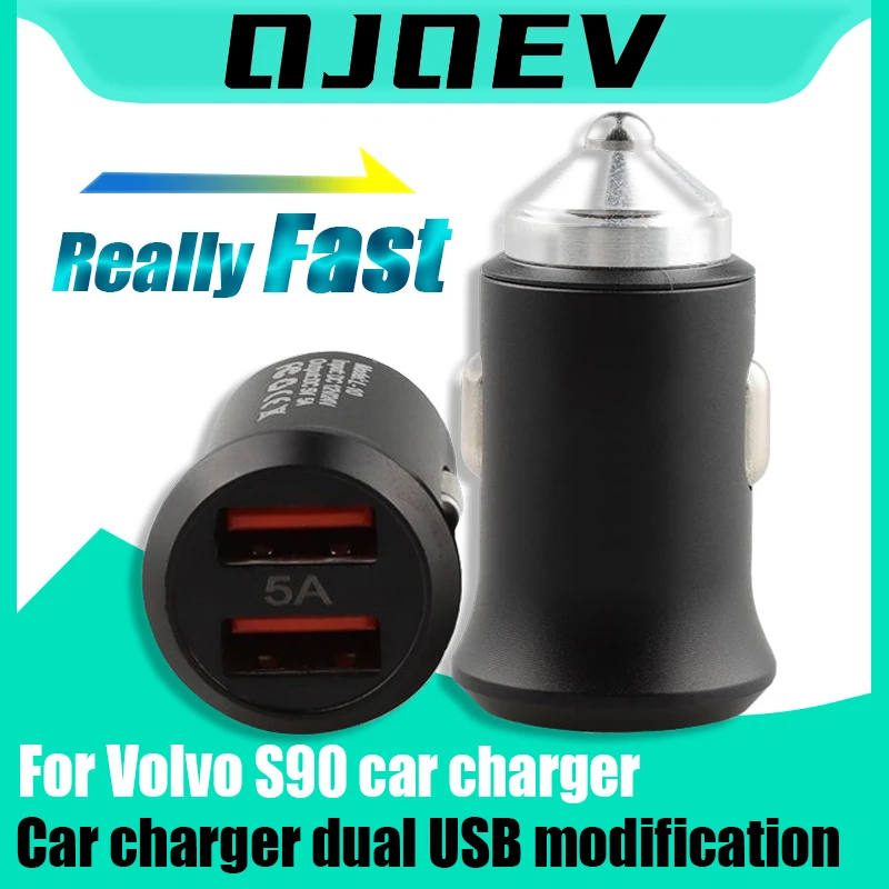 

For Volvo S90 car mobile phone charger xc60 xc90 xc40 v90 car charger dual USB modification