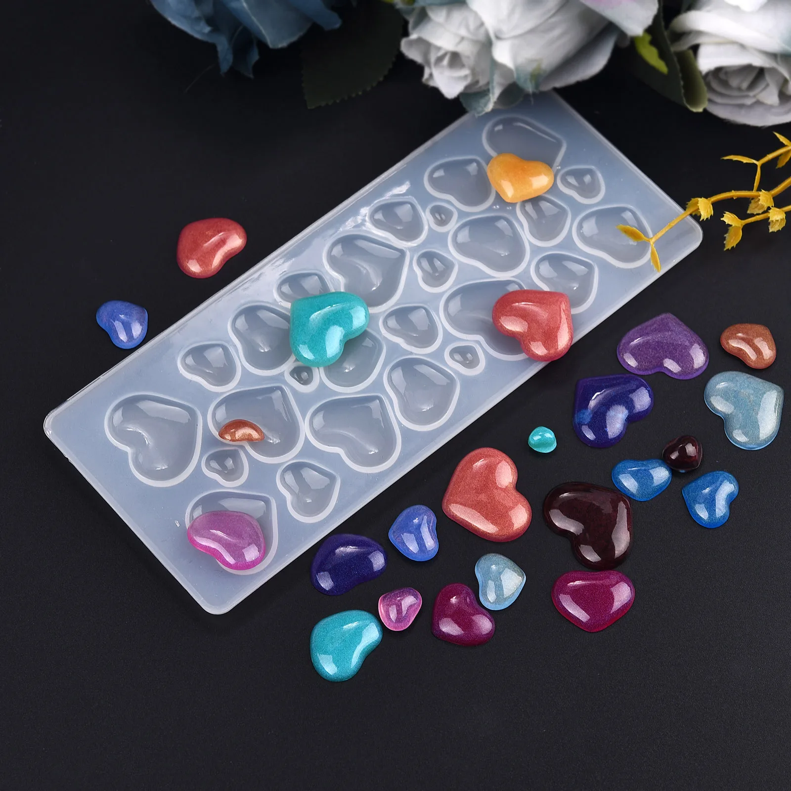 كريستال مصلحة الارصاد الجوية الراتنج سيليكون قوالب نجمة القلب سحر الايبوكسي قالب ل القرط قلادة الحلي المفاتيح مستلزمات صناعة المجوهرات