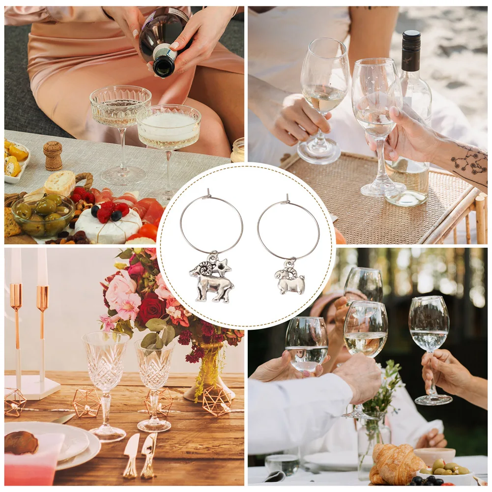 12 Constellations Wine Glass Charms Delicate Wine Cup Tags Wine Cup Markers for House Party Table Decor Earrings Jewelry Making