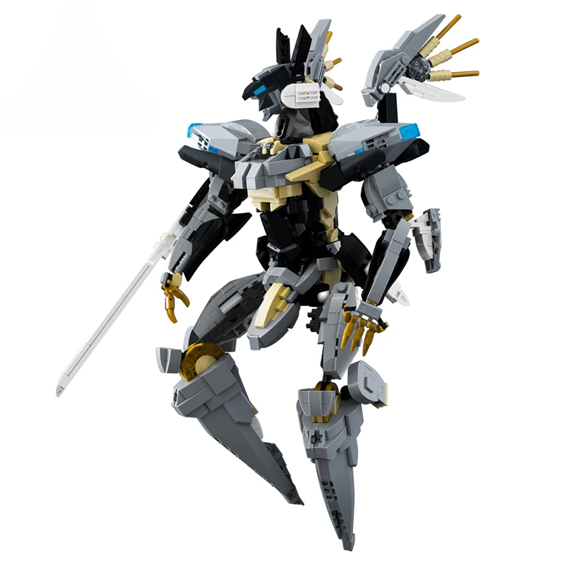 MOC Hot Game Action Figure Jehuty God Of War Mecha Building Block Kit Zone of The Enders Robot Model DIY Kids Toys Birthday Gift