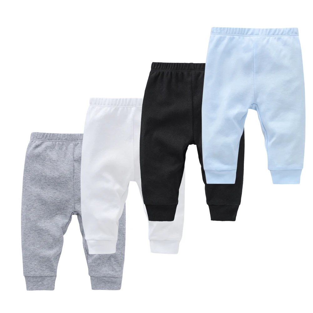 

Kavkas Baby 4Pcs Pants (0-12M) - Cotton Casual Solid Long Trousers & Leggings for Boys Girls (Spring Autumn)