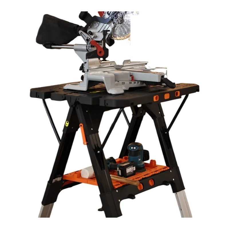 KOTUMY Multifunctional Portable Workbench, Foldable Mobile Woodworking Table Small Household DIY Operation Work Station