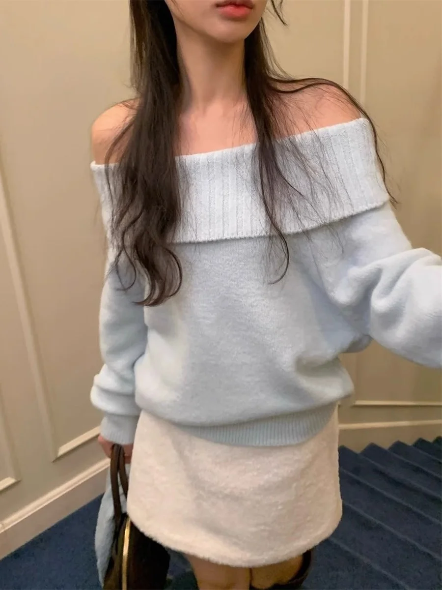 فريد من نوعه SEI Lazy Gentle Pure Desire Aosphere محبوك بكتف واحد ومتعدد الاستخدامات وأناقة قابلة للطي كورية Sle طويلة...