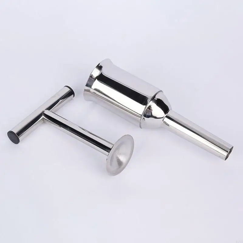 F19B Stainless Steel Sausage Maker Homemade Stuffer Filler Hand Operated Machine DIY