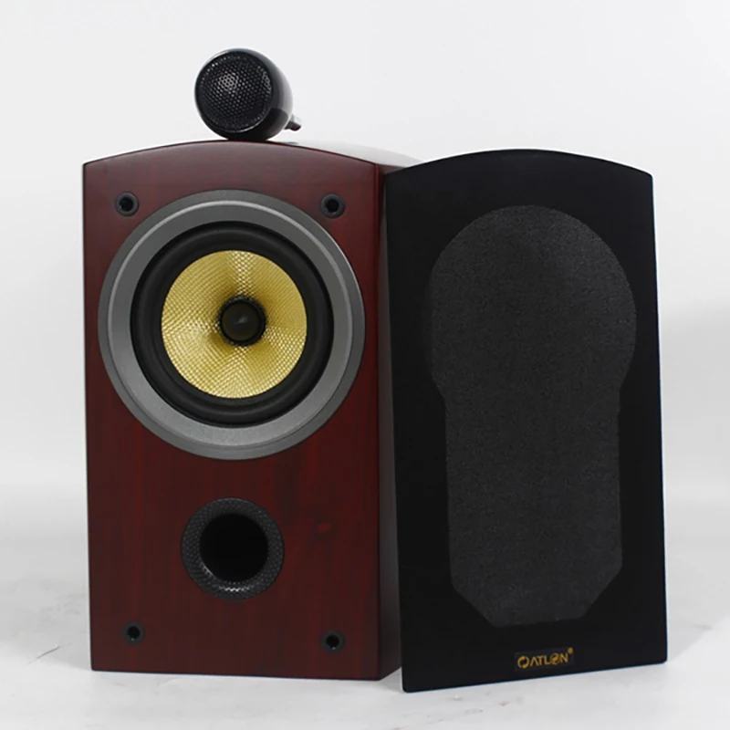 

5.5Inch Bookshelf Speakers 150W Power Sound Box Woven Bullet Driver Diamond Tweeter 35Hz-40kHz Audio For Home Theater DJ Studio
