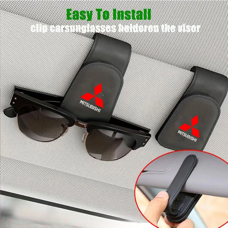 Visera solar para coche, soporte para gafas, clip de protección para gafas de sol, para Mitsubishi outlander Triton L200 ASX Mirage Pajero Eclipse Colt