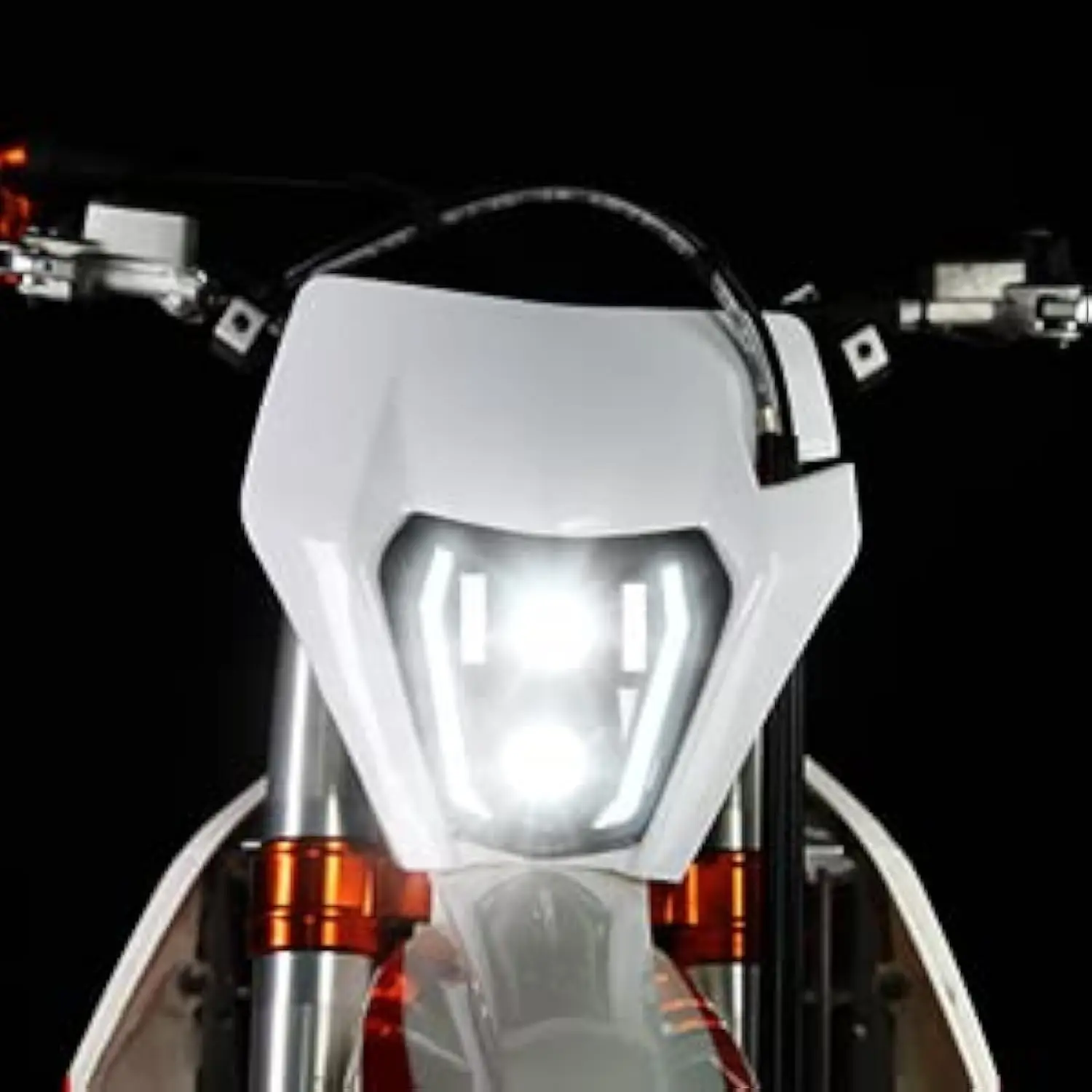 

Dirt Bike Headlight LED With Turn Signals Universal Headlight Kit Light For Enduro Dirt Bike Motocross Supermoto ATV-White