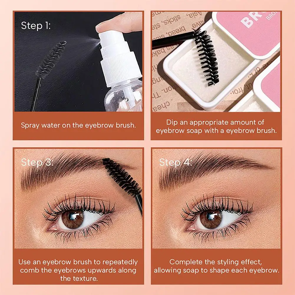 Transparent Eyebrow Soap Natural Long-Lasting Three-Dimensional Shaping Waterproof Eyebrow Styling Gel