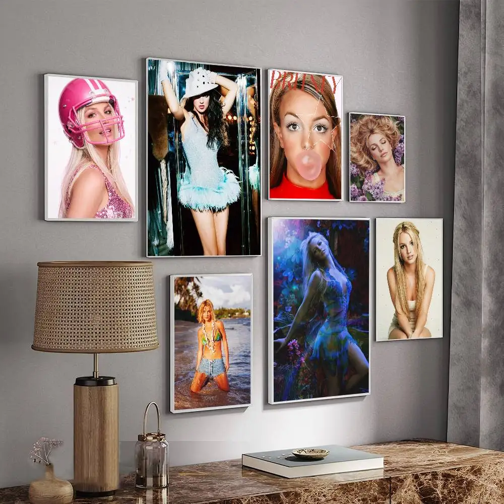 Singer B-Britney Spears Vintage Posters Sticky Vintage Room Home Bar Cafe Decor Kawaii Room Decor