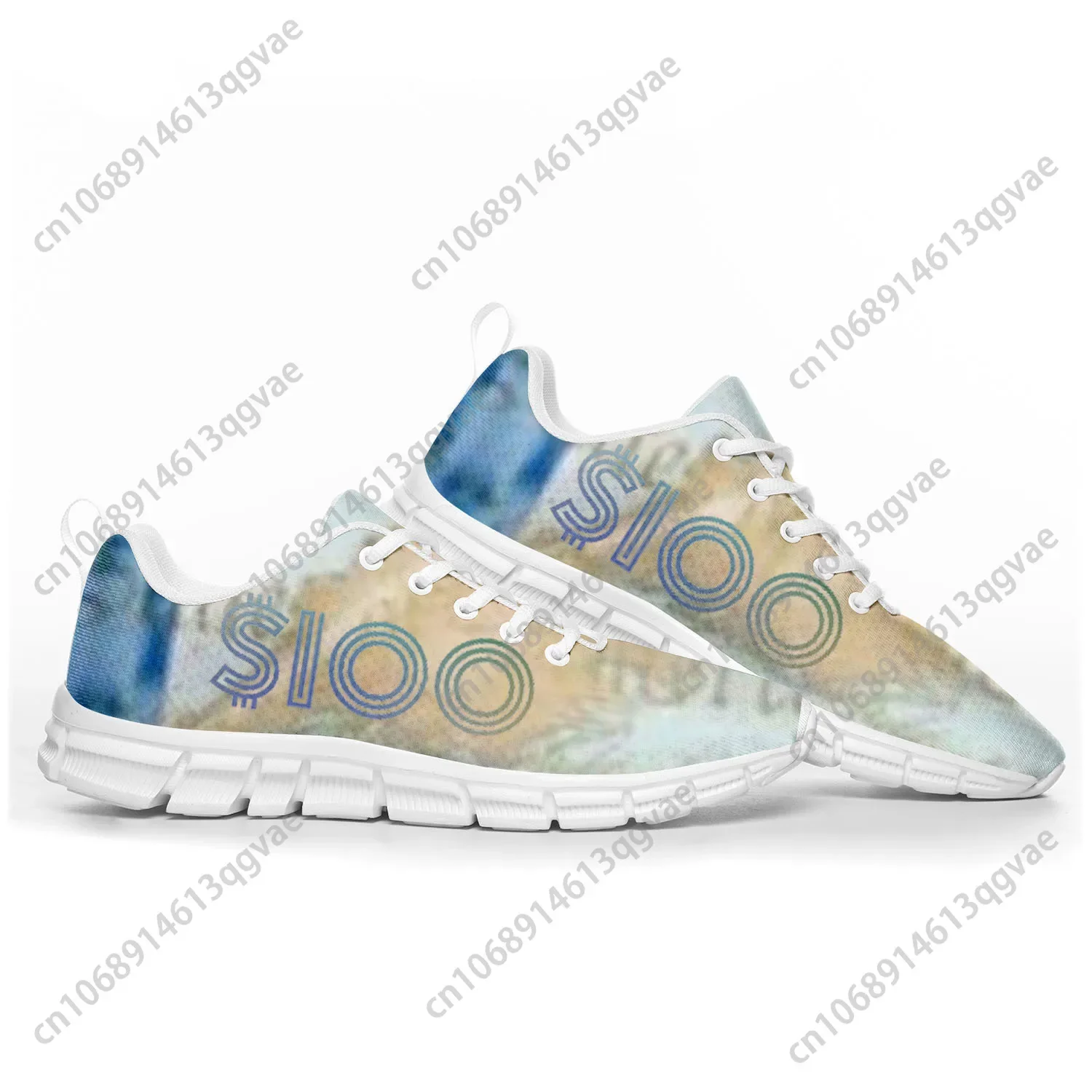 Dollar Printed Popular Sports Shoes Mens Womens Teenager Kids Children Sneakers Casual Custom High Quality Couple Shoes White