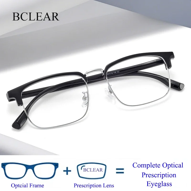 

BCLEAR Fashion Retro TR90 Alloy Glasses Frame Men Women Eyebrow Desgin Style Optical Prescription Eyeglasses Eyewear New Arrival