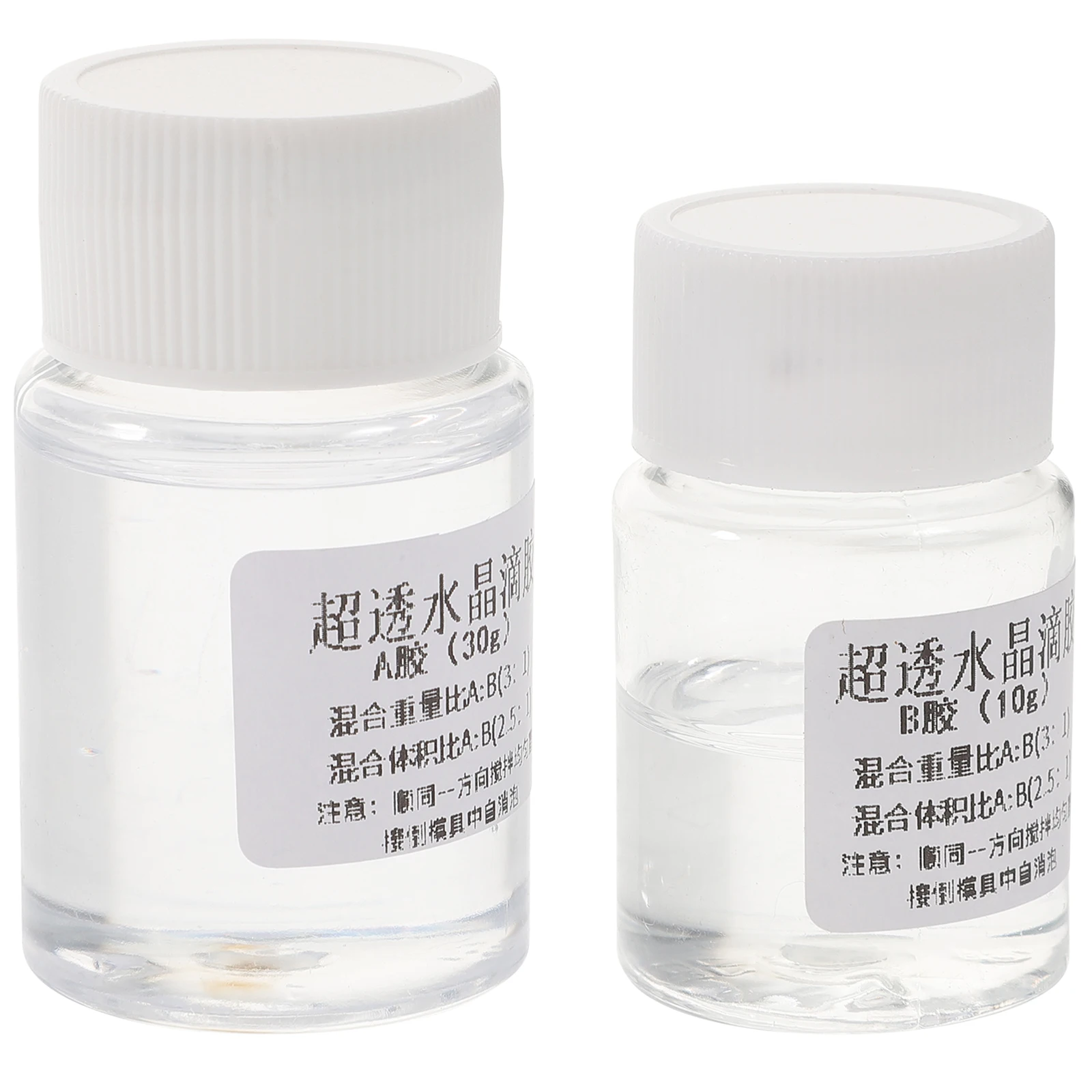 

2 Sets Waterproof Epoxy Resin Glue Clear Two Part Kit for Wood Metal Glass Craft Anti Yellowing High Transparency