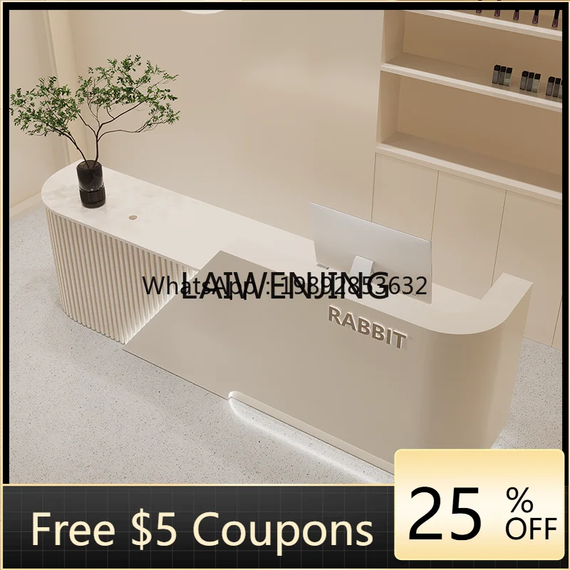 

7BGZ checkout page paint bar counter small counter modern company front desk custom