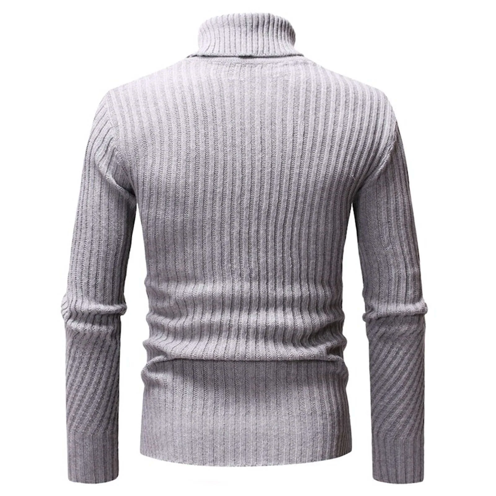 Men's Autumn Winter Warm Turtleneck Sweater Solid COlor Long Sleeve Slim Fit Knitted Pullover Top Korean Fashion Thermal Jumpers