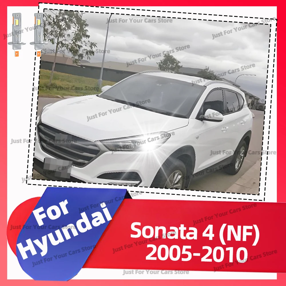 

2Pcs H1 LED Bulbs For Hyundai Sonata 4 (NF) 2005 2006 2007 2008 2009 2010 Car Headlights 30000LM Super Brightness Head Lamps 12V