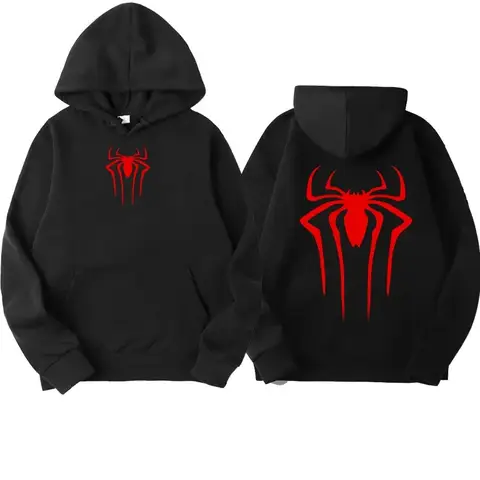 Men's Sweatshirt Fashion Spider Print Hoodie Adult Casual Sports Top Autumn and Winter Outdoor Harajuku Hooded Men and Women Clo