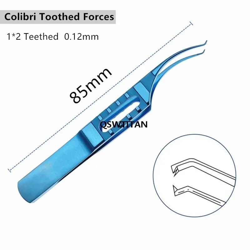 Ophthalmic Colibri Toothed Forceps Titanium Micro tweezers Microscopic surgical instruments