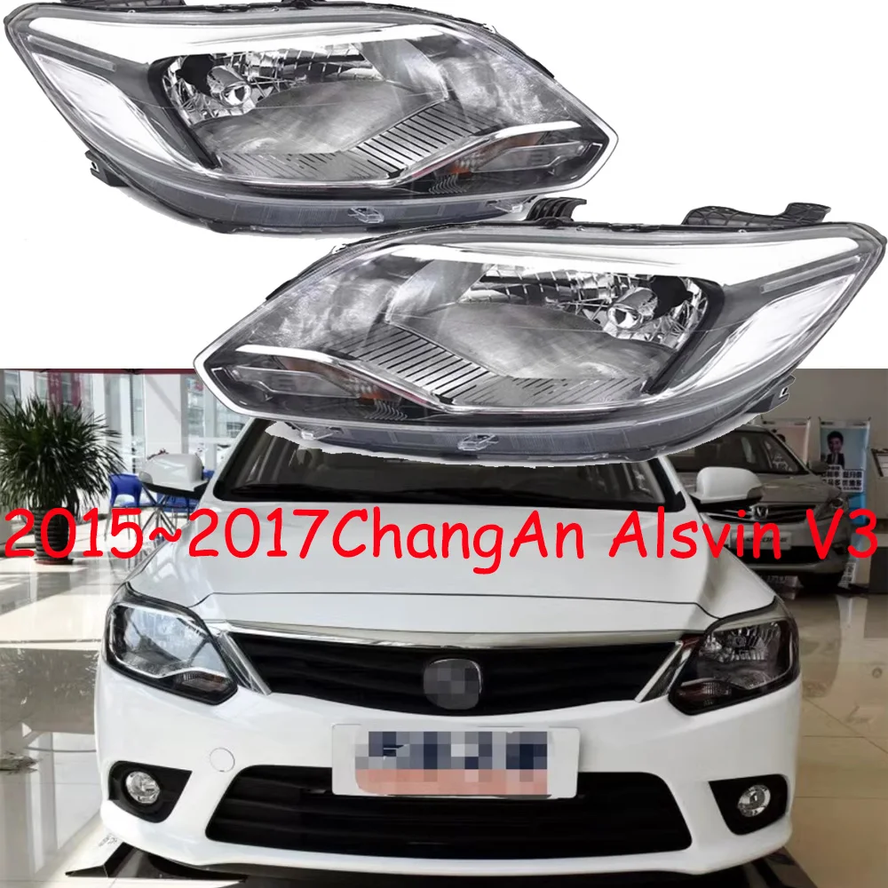 

1pcs car accessories CHANG AN bupmer head light changan V3 headlight 2015~2017y daytime light ChangAn v3 fog lamp