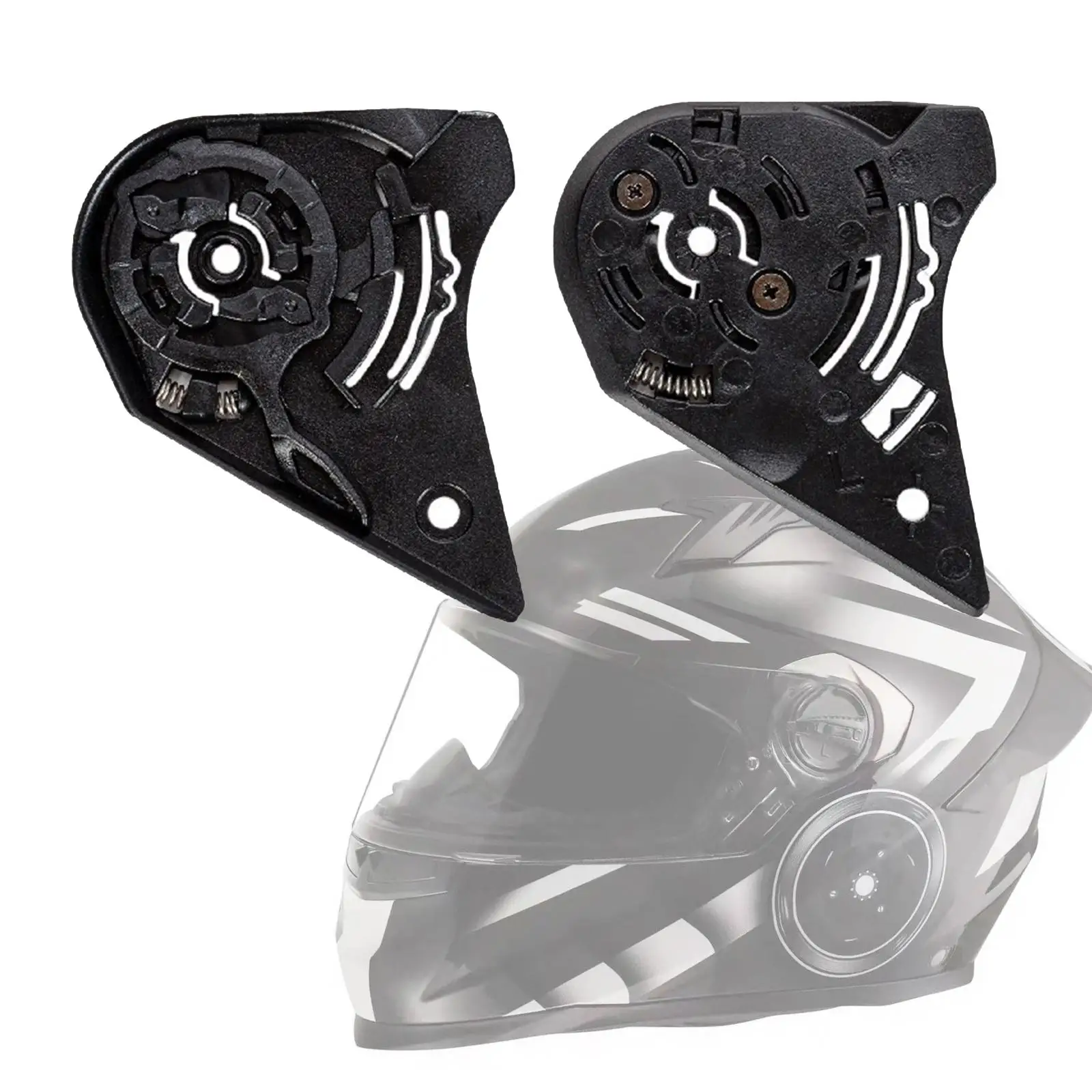 1 Pair Stable Performance Practical Easy to Install Direct Replace Premium Helmet Lens Base for LS2 Ff351 Ff384 Ff352 Ff369