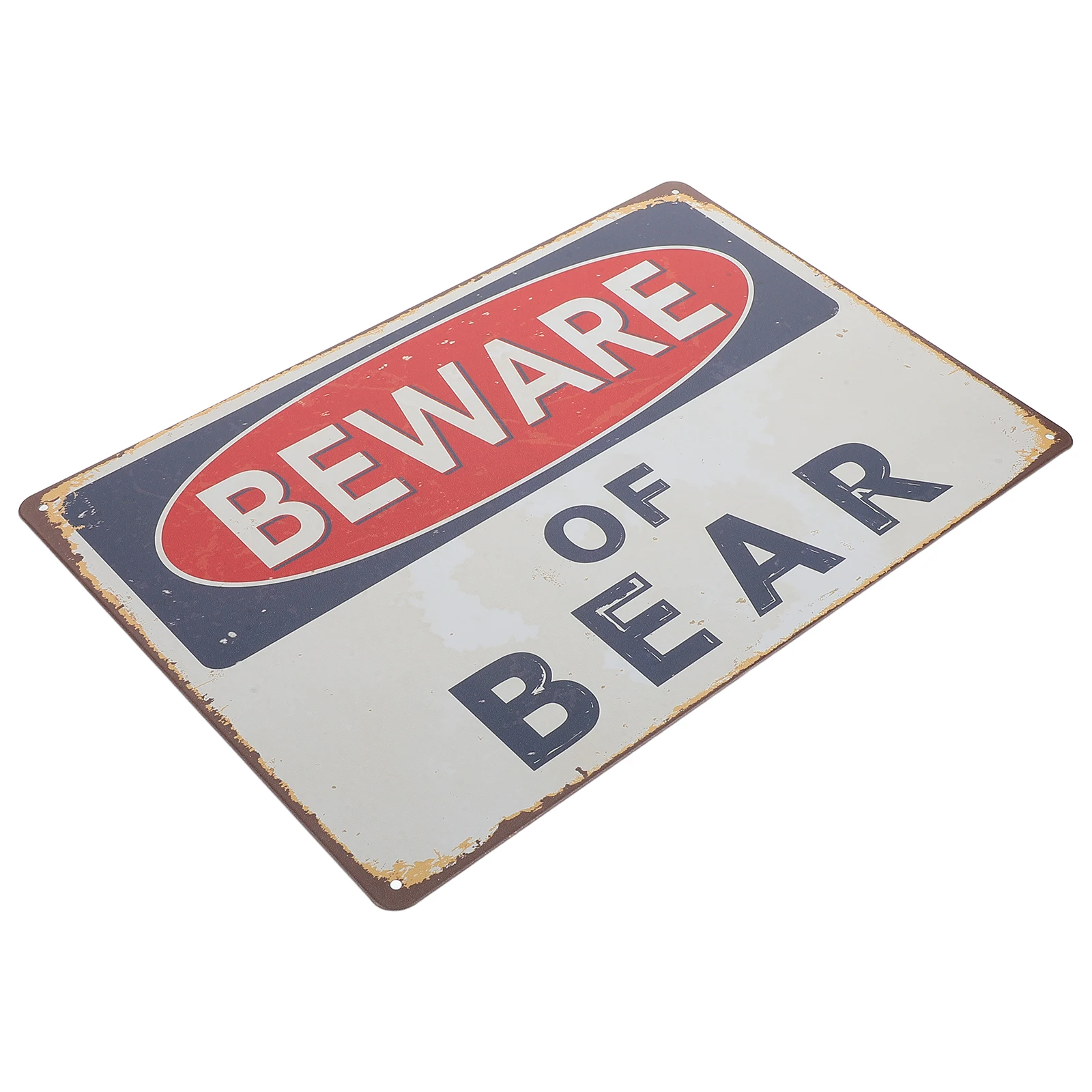 

Retro Iron Signs Vintage Decor Hanging Pictures Bear Warning Sign Hunting Alert Backyard Wall Caution Cabin Outdoor Garden Signs