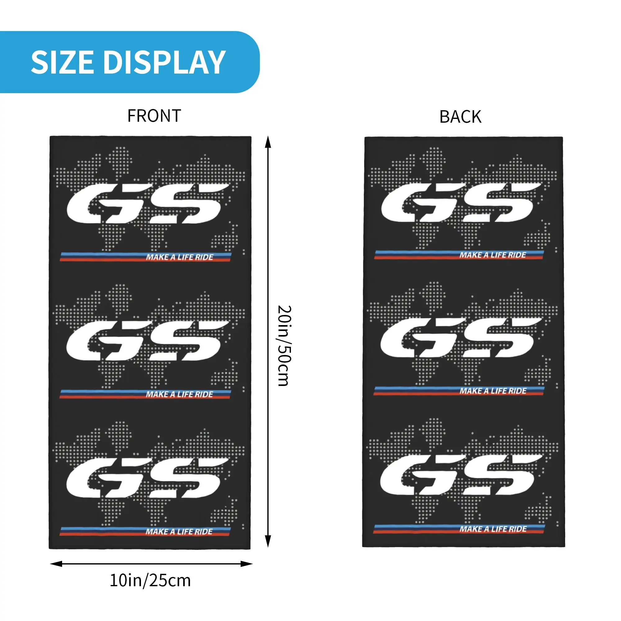 Custom GS Motorcycle Adventure Neck Gaiter Men Women UV Face Shield Winter  Bandana Scarf for Hiking