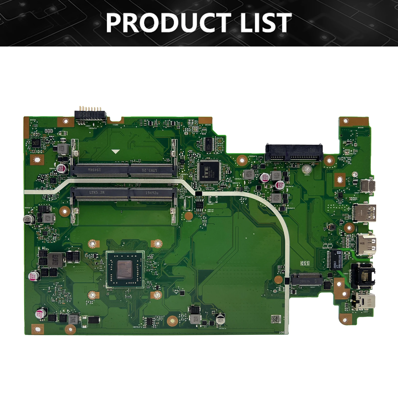 Placa base X705BA para ordenador portátil, placa base para ASUS X705B X705, CPU, A6-9225, AMD 100%, prueba OK