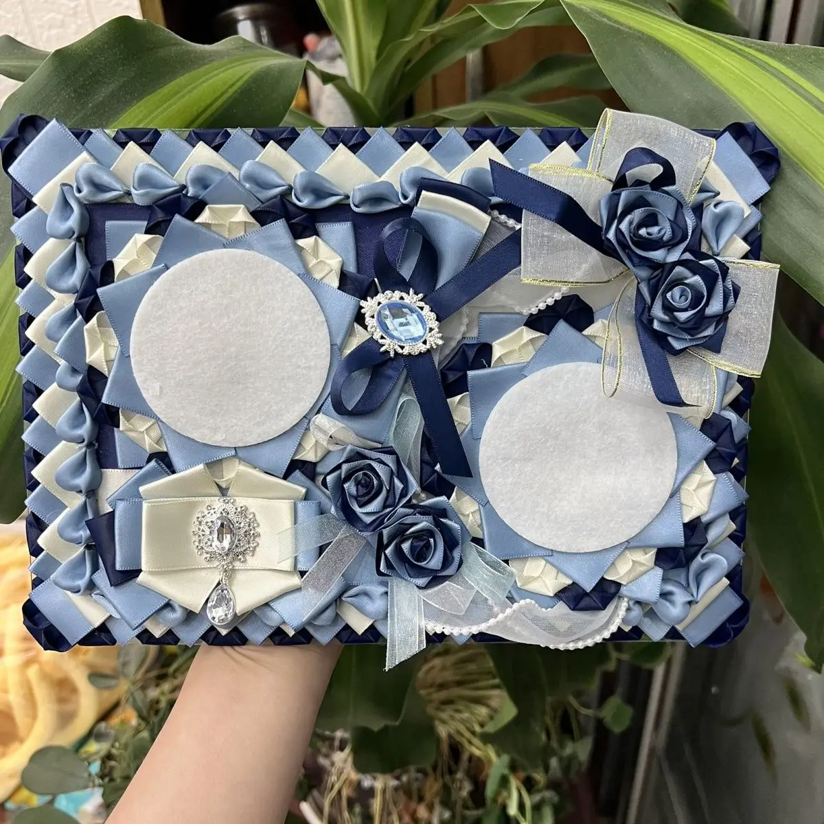 شريط دانتيل مصنوع يدويًا على شكل زهرة ملء حقيبة الظهر قاعدة تأثيري Ita حقيبة إدراج لوحة شارة منظم لوحة عرض شارة الزخرفية