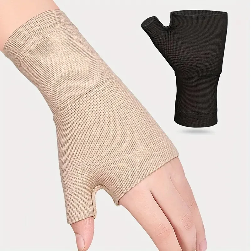 2PC Golfer Compression Wrist Thumb Band Belt Carpal Tunnel Hands Wrist Support Brace Strap Sleeve Tenosynovitis Arthritis Gloves