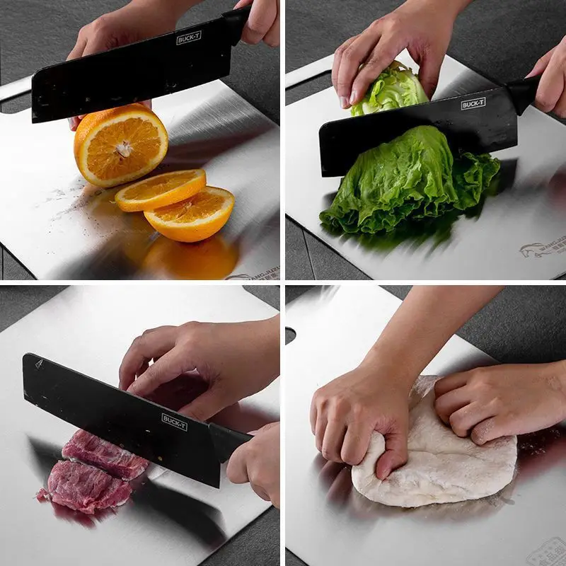 Household kitchen oversized 316 stainless steel moisture-proof and mildew proof cutting board