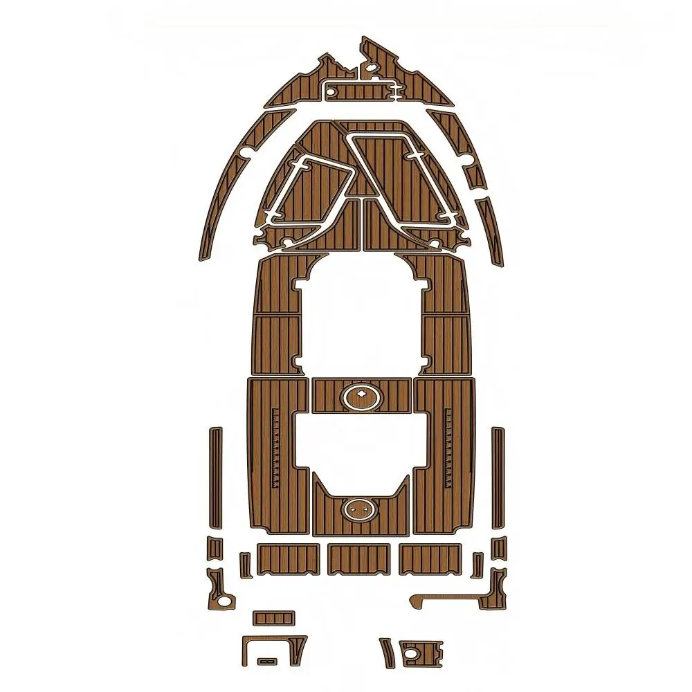 

for 2019 SeaHunt Ultra 234 Swim Platform Cockpit Pad Boat EVA Faux Teak Floor Mat SeaDek MarineMat Gatorstep Style Self Adhesive