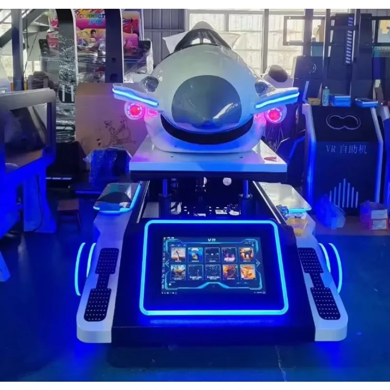 One-Player Indoor Amusement VR Equipment Virtual Reality Airplane Flight Simulator VR Shooting Game Fighter Jet Ride Air Combat