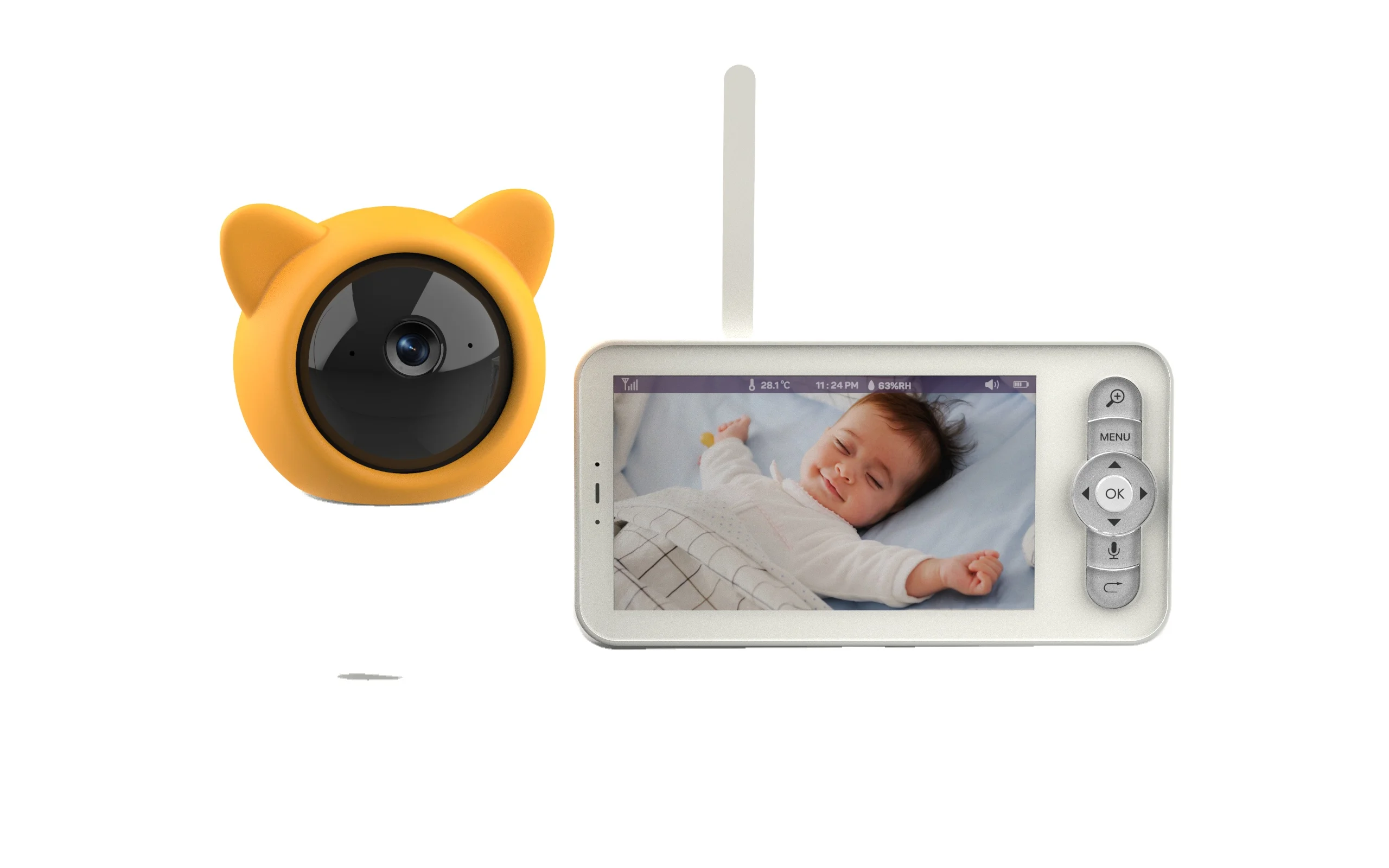 LCD Smart Home Security Audio Baby  Wifi IP Camera Wireless CCTV Camera with Human Auto Tracking Cloud Baby Cry Detect