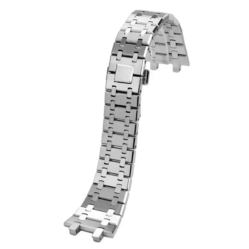 غرامة الصلب سوار ل AP 15400 26331 15500 أوديمارس بيجيه رويال أوك حزام الرجال الفضة الفولاذ المقاوم للصدأ حزام الساعات 26 مللي متر 28 مللي متر