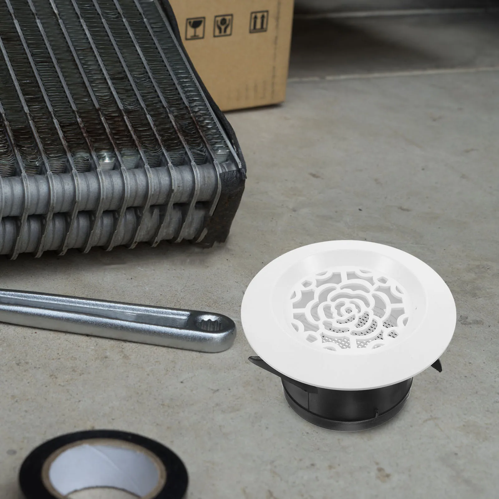 

Круглая решетка для вентиляции воздуха, крышка для жилого коммерческого использования, простая установка, сетчатая конструкция, выходной канал для кондиционирования воздуха