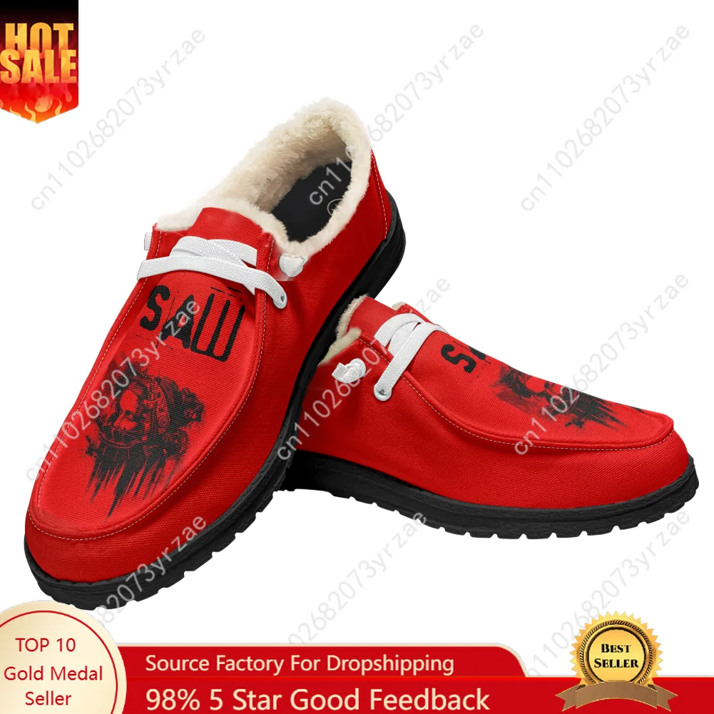 

Saw Velvet Flat Shoes Mens Womens Warm Casual Shoe Indoor Outdoor Lightweight Shoes Fashion Patterns Text Custom Made Footwears