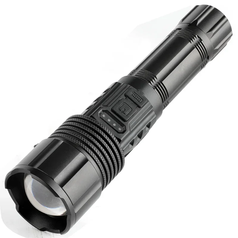 High Power Zoomable Rechargeable Lithium Battery LED P50 Portable Torch Waterproof USB Charging COB Side Strong Flashlight