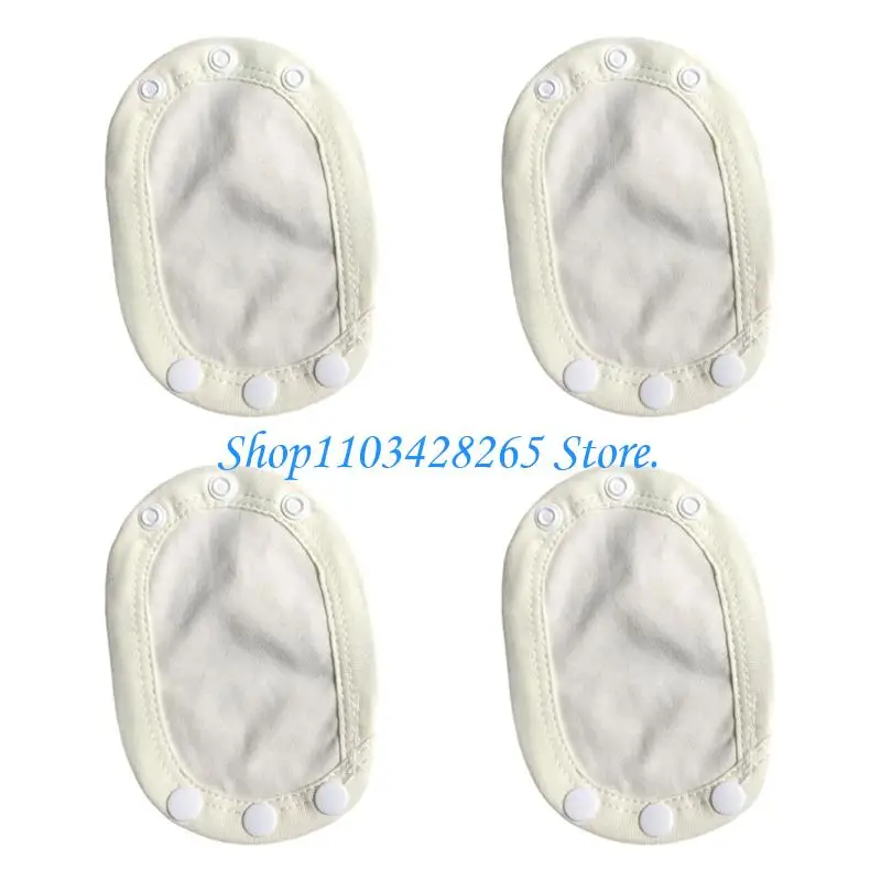 مجموعة من 4 قطع من لوحة تمديد الحفاضات القابلة لإعادة الاستخدام، تتميز بسهولة التركيب T3، مشبك بلاستيكي آمن، تصميم قطني ناعم #4