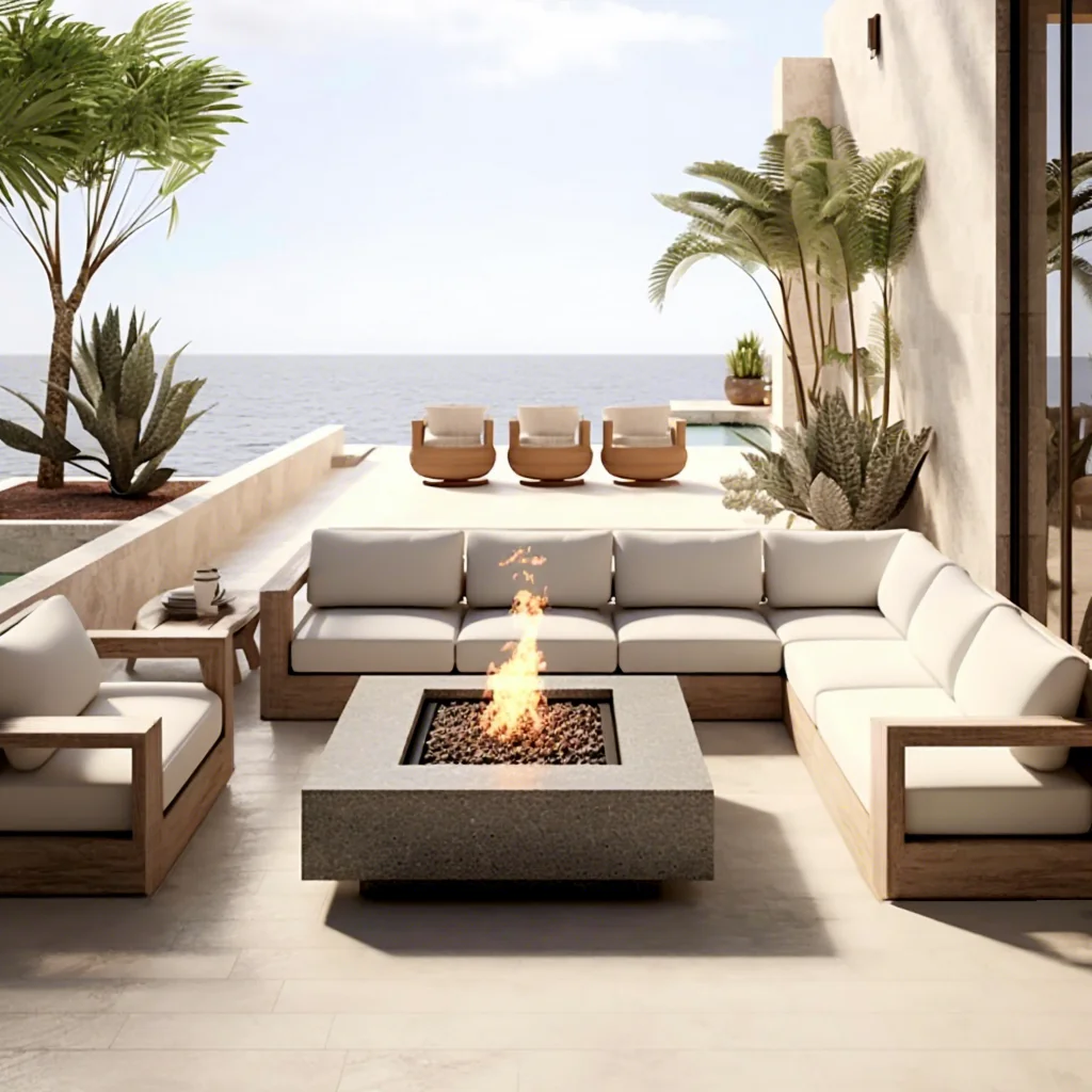 2026 Hot Sale Modern Luxury Teak Wood Outdoor Sofas Furniture Living Dining Courtyards for Villa Farmhouse  Parks Garden