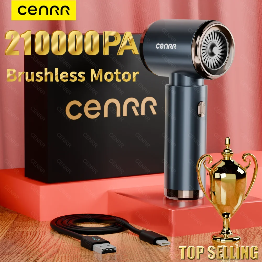 

CENRR 210000PA Car Vacuum Cleaner Strong Suction Wireless Cleaner Powerful High Suction Cordless Vacuum Cleaner Cleaning Machine